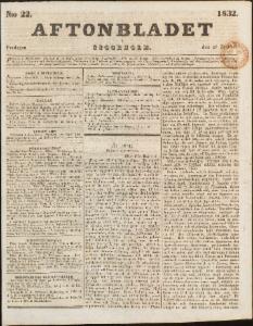 Aftonbladet Fredagen den 27 Januari 1832