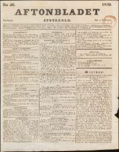Aftonbladet Onsdagen den 1 Februari 1832