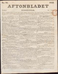 Aftonbladet Tisdagen den 3 April 1832