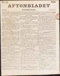 Aftonbladet Fredagen den 6 April 1832
