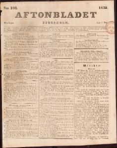 Aftonbladet Måndagen den 7 Maj 1832