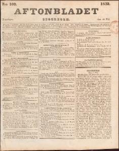 Aftonbladet Torsdagen den 10 Maj 1832