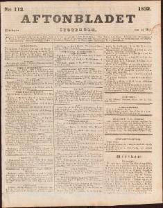 Aftonbladet Måndagen den 14 Maj 1832