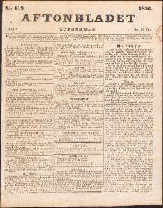 Aftonbladet Tisdagen den 22 Maj 1832