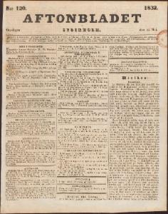 Aftonbladet Onsdagen den 23 Maj 1832