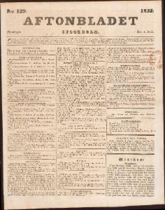 Aftonbladet Måndagen den 4 Juni 1832