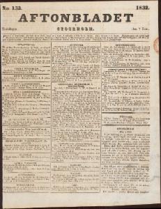 Aftonbladet Torsdagen den 7 Juni 1832