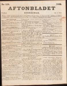 Aftonbladet Fredagen den 15 Juni 1832