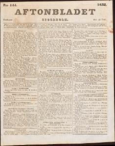 Aftonbladet Fredagen den 22 Juni 1832