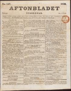 Aftonbladet Tisdagen den 26 Juni 1832