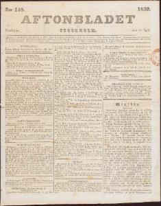 Aftonbladet Onsdagen den 27 Juni 1832