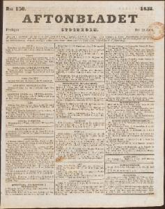 Aftonbladet Fredagen den 29 Juni 1832