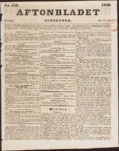 Aftonbladet Tisdagen den 10 Juli 1832