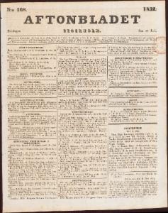 Aftonbladet Fredagen den 20 Juli 1832