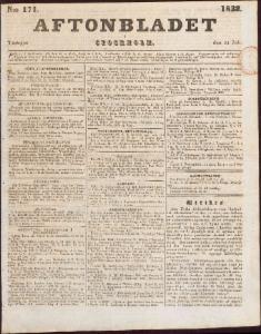 Aftonbladet Tisdagen den 24 Juli 1832