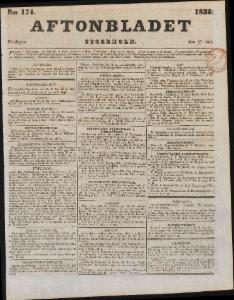 Aftonbladet Fredagen den 27 Juli 1832
