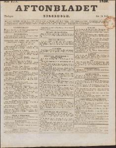 Aftonbladet Tisdagen den 31 Juli 1832
