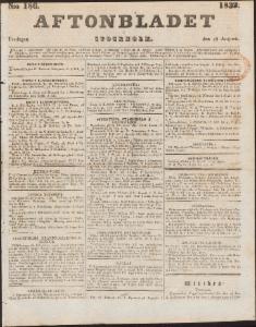 Aftonbladet Fredagen den 10 Augusti 1832