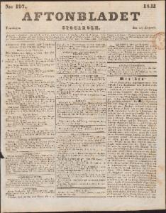 Aftonbladet Torsdagen den 23 Augusti 1832