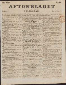 Aftonbladet Lördagen den 25 Augusti 1832