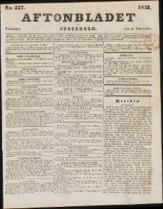 Aftonbladet Torsdagen den 27 September 1832