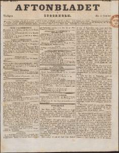Aftonbladet Tisdagen den 9 Oktober 1832