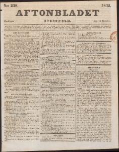 Aftonbladet Onsdagen den 10 Oktober 1832