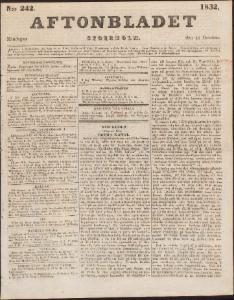 Aftonbladet Måndagen den 15 Oktober 1832