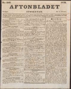 Aftonbladet Tisdagen den 23 Oktober 1832