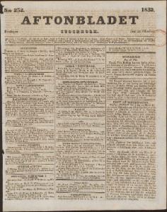 Aftonbladet Fredagen den 26 Oktober 1832