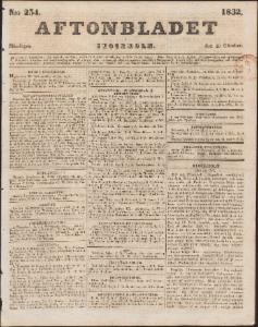 Aftonbladet Måndagen den 29 Oktober 1832