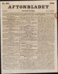Aftonbladet Onsdagen den 31 Oktober 1832