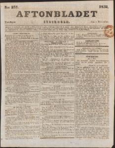 Aftonbladet Torsdagen den 1 November 1832