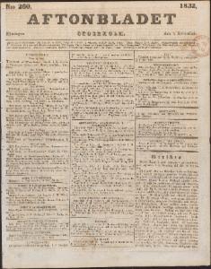 Aftonbladet Måndagen den 5 November 1832