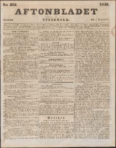 Aftonbladet Onsdagen den 7 November 1832