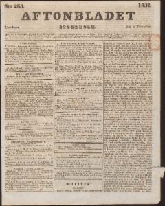 Aftonbladet Torsdagen den 8 November 1832