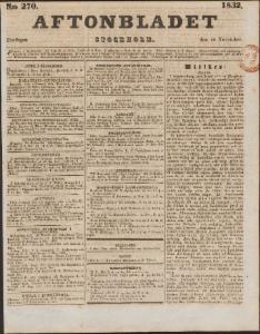 Aftonbladet Fredagen den 16 November 1832