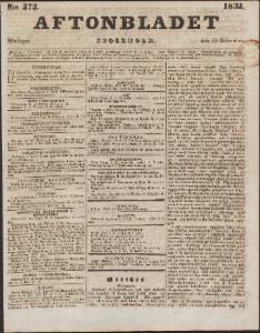 Aftonbladet Måndagen den 19 November 1832