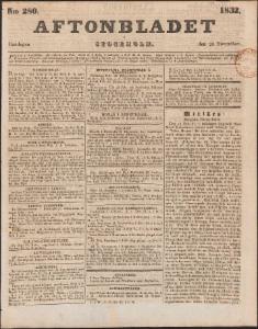 Aftonbladet Onsdagen den 28 November 1832