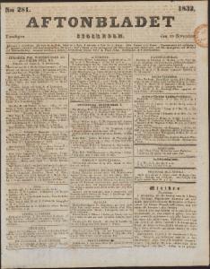 Aftonbladet Torsdagen den 29 November 1832
