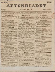 Aftonbladet Måndagen den 3 December 1832
