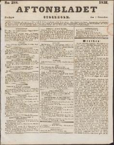 Aftonbladet Fredagen den 7 December 1832
