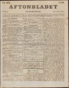 Aftonbladet Onsdagen den 12 December 1832