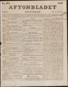 Aftonbladet Fredagen den 14 December 1832