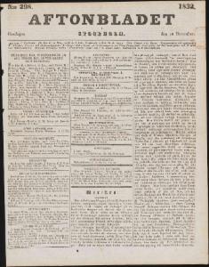 Aftonbladet Onsdagen den 19 December 1832