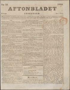 Aftonbladet Fredagen den 8 Mars 1833