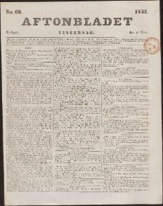 Aftonbladet Tisdagen den 12 Mars 1833