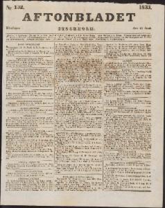 Aftonbladet Måndagen den 10 Juni 1833