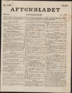 Aftonbladet Juli 1833