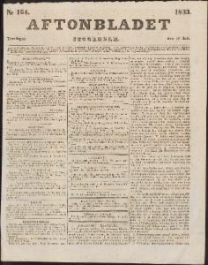 Aftonbladet Torsdagen den 18 Juli 1833